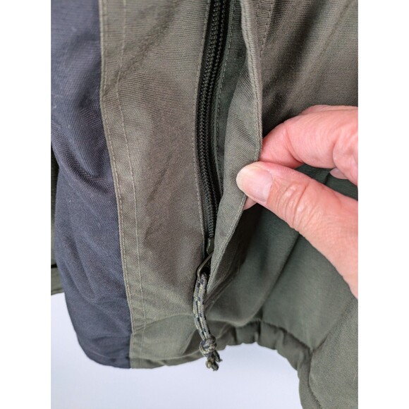 Columbia Jacket Men Large Green Sherpa Fleece Lined Full Zip Windbreaker - Picture 4 of 16
